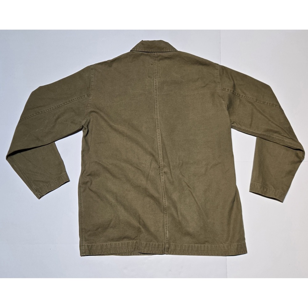 Y2K OshKosh Chore Jacket Mens Large Olive Canvas Workwear Utility Barn Coat - Picture 4 of 10